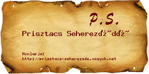 Prisztacs Seherezádé névjegykártya